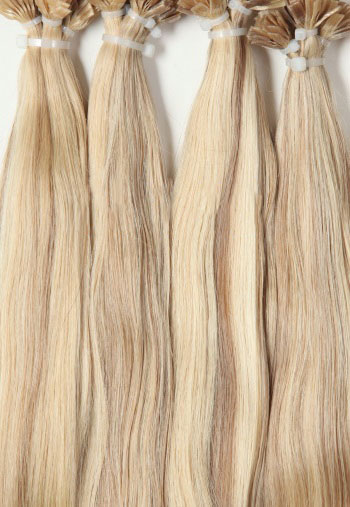 палитра цветов волос для наращивания - 140 Мелированный блондин